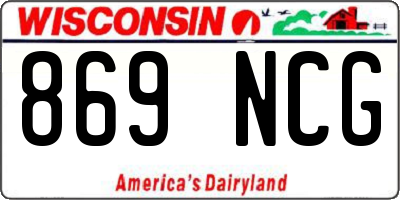 WI license plate 869NCG