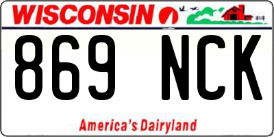WI license plate 869NCK