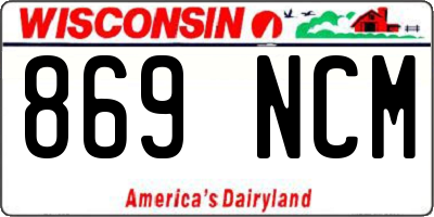 WI license plate 869NCM