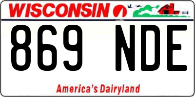 WI license plate 869NDE