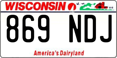 WI license plate 869NDJ