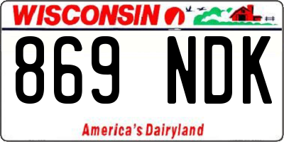 WI license plate 869NDK