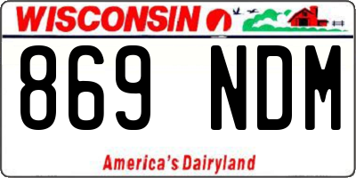 WI license plate 869NDM