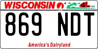 WI license plate 869NDT