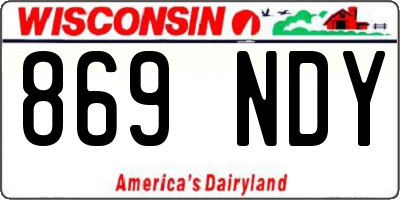 WI license plate 869NDY