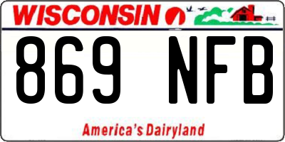 WI license plate 869NFB