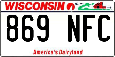 WI license plate 869NFC