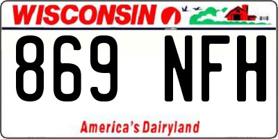 WI license plate 869NFH
