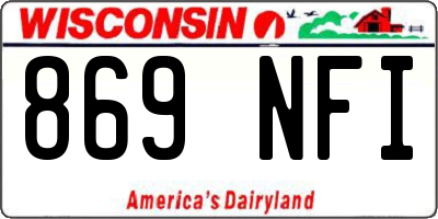 WI license plate 869NFI