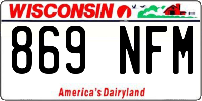 WI license plate 869NFM