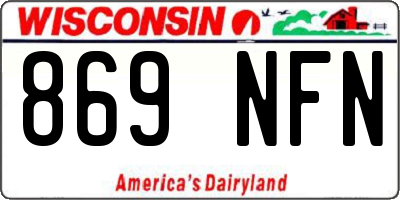 WI license plate 869NFN