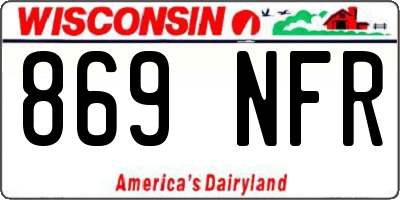 WI license plate 869NFR