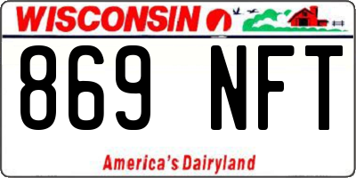 WI license plate 869NFT