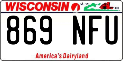 WI license plate 869NFU