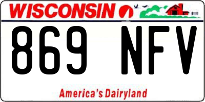 WI license plate 869NFV