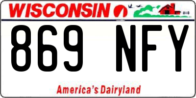 WI license plate 869NFY