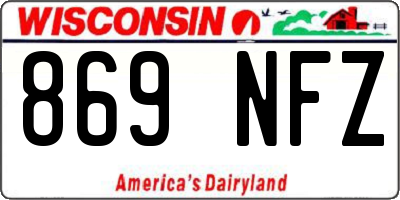 WI license plate 869NFZ