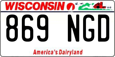 WI license plate 869NGD