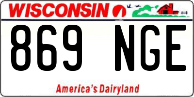 WI license plate 869NGE