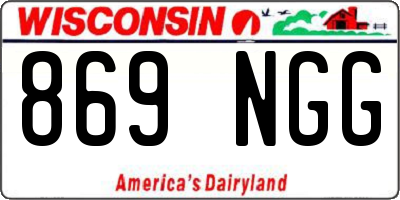 WI license plate 869NGG