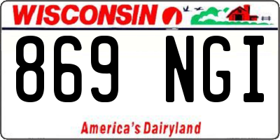 WI license plate 869NGI