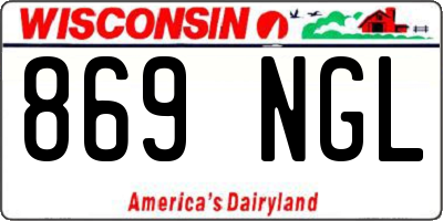 WI license plate 869NGL