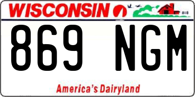 WI license plate 869NGM