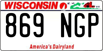 WI license plate 869NGP