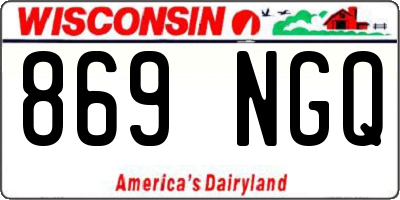 WI license plate 869NGQ
