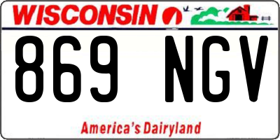 WI license plate 869NGV