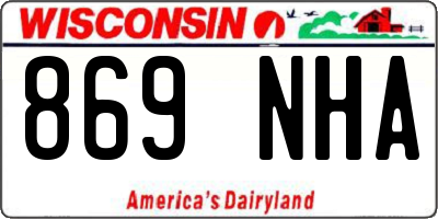 WI license plate 869NHA
