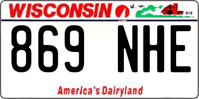 WI license plate 869NHE