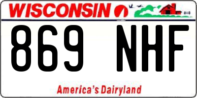 WI license plate 869NHF