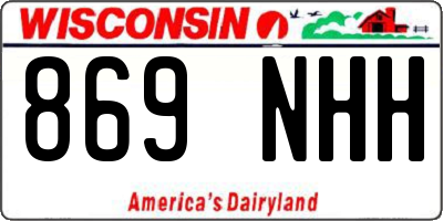 WI license plate 869NHH