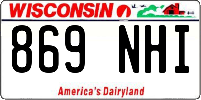 WI license plate 869NHI