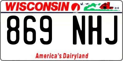 WI license plate 869NHJ