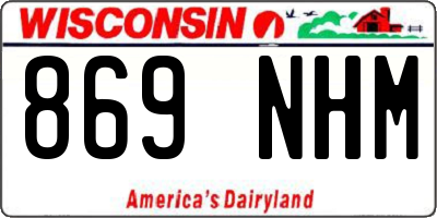 WI license plate 869NHM