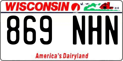 WI license plate 869NHN