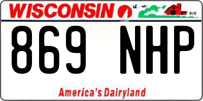 WI license plate 869NHP