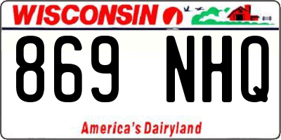 WI license plate 869NHQ