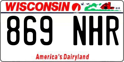 WI license plate 869NHR