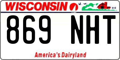 WI license plate 869NHT