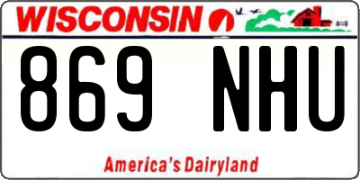 WI license plate 869NHU