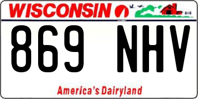 WI license plate 869NHV