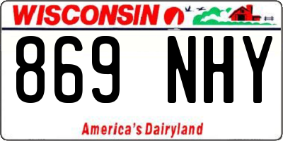 WI license plate 869NHY