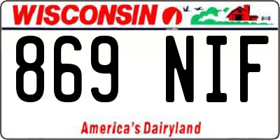 WI license plate 869NIF