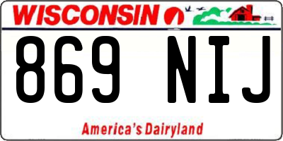 WI license plate 869NIJ