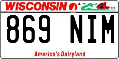 WI license plate 869NIM