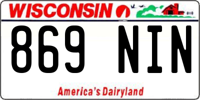 WI license plate 869NIN