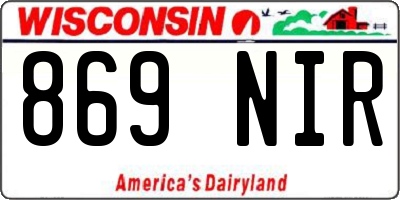 WI license plate 869NIR